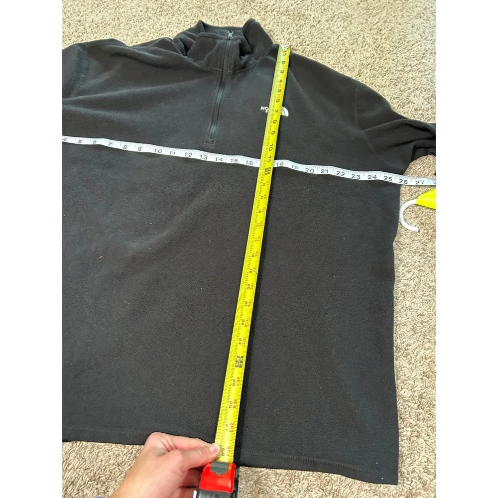 The North Face Men XL Black Quarter Zip Fleece Long Sleeve Pullover Hiking